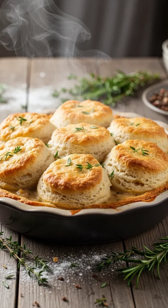 Chicken Pot Pie with Biscuit Topping