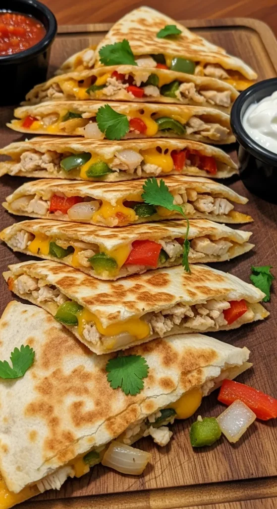 Chicken and Cheese Quesadillas