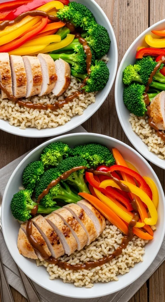Chicken and Veggie Stir-Fry Bowls