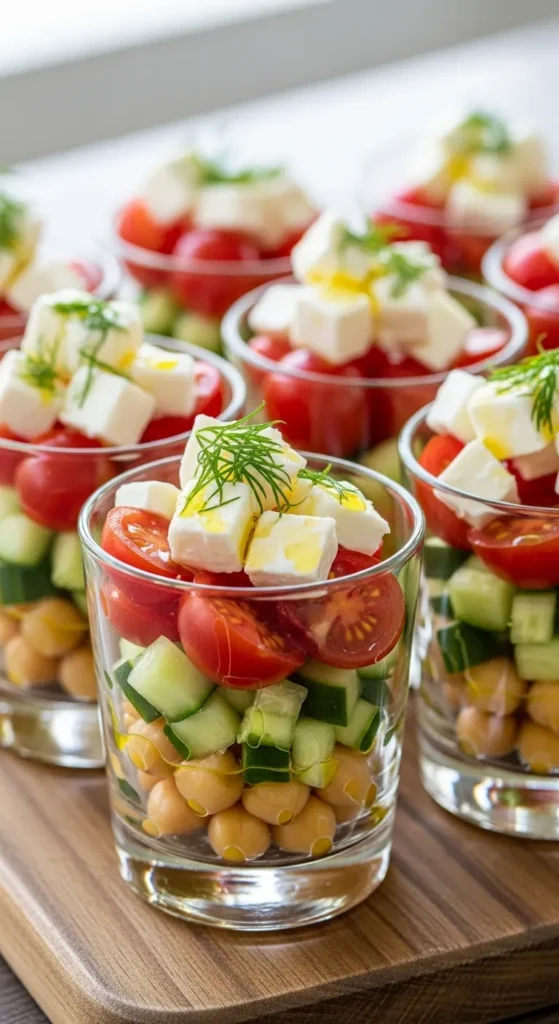 Chickpea and Feta Salad Cups