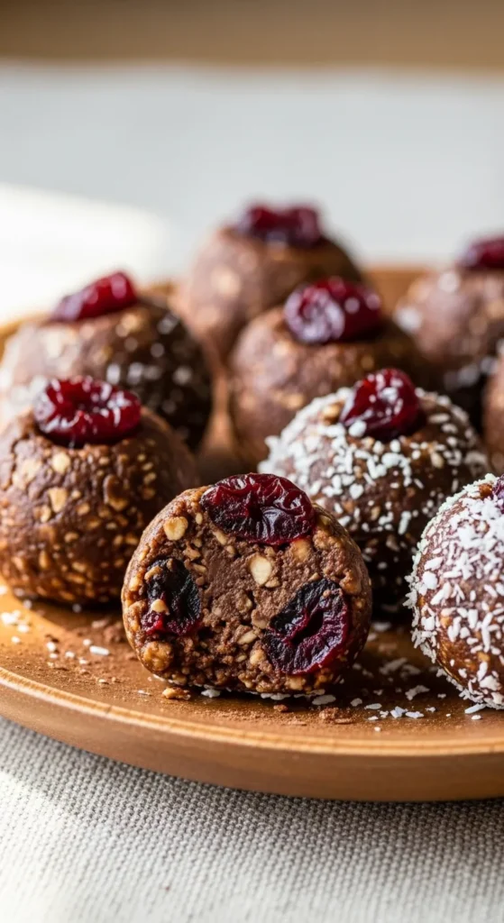 Chocolate Cherry Energy Bites