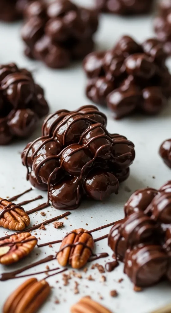 Chocolate-Covered Pecan Clusters