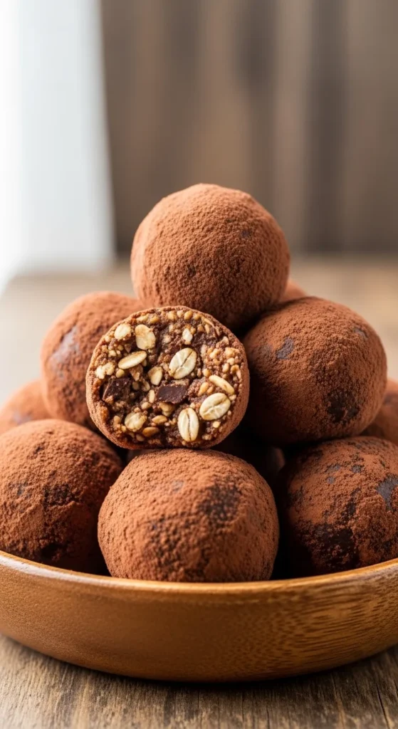 Chocolate Oat Crunch Balls
