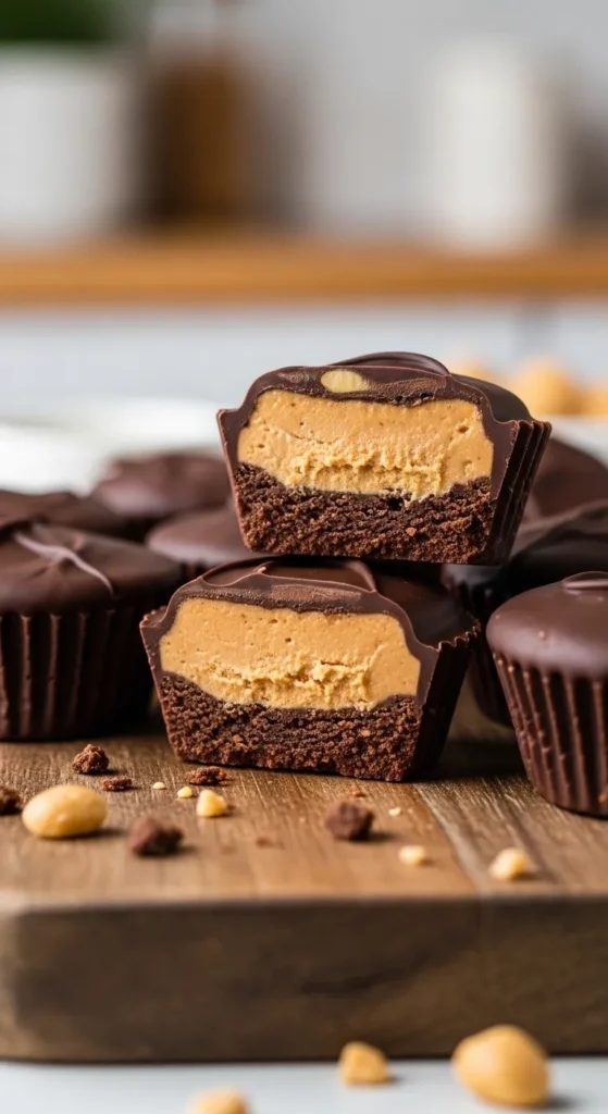 Chocolate and Peanut Butter Protein Cups
