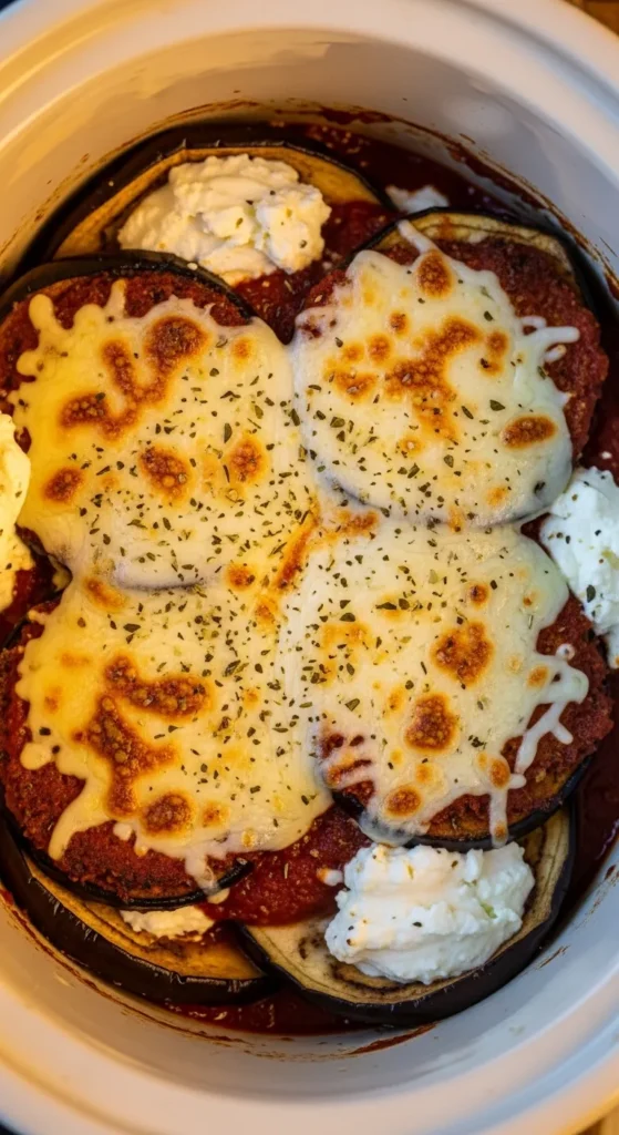 Crockpot Eggplant Parmesan