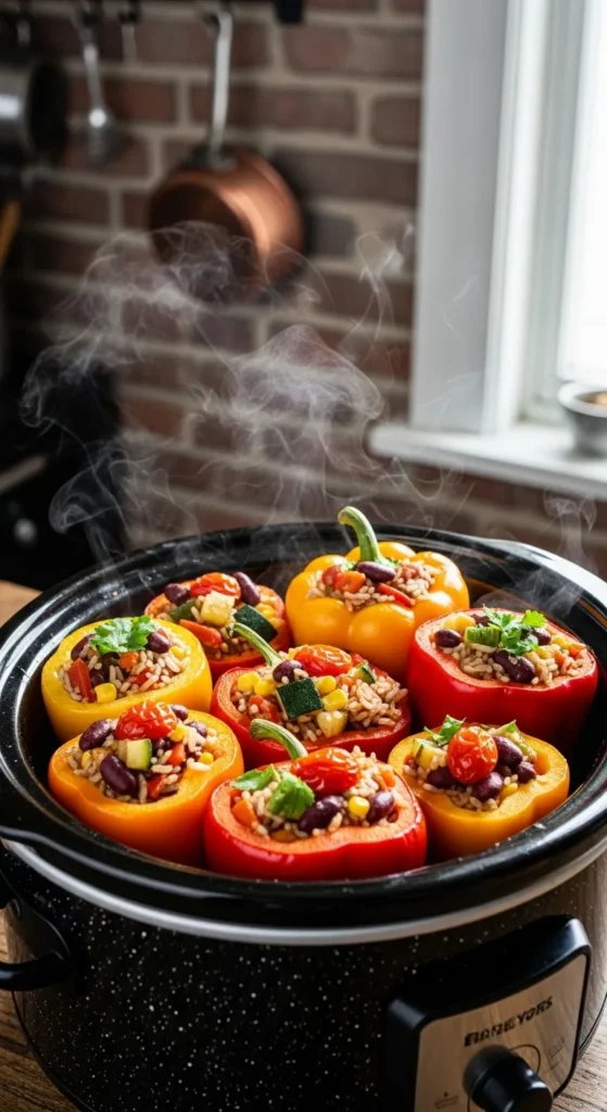 Crockpot Stuffed Peppers