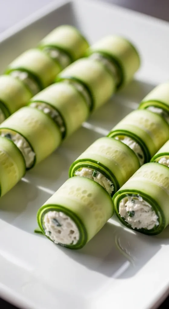 Cucumber Rolls With Cream Cheese