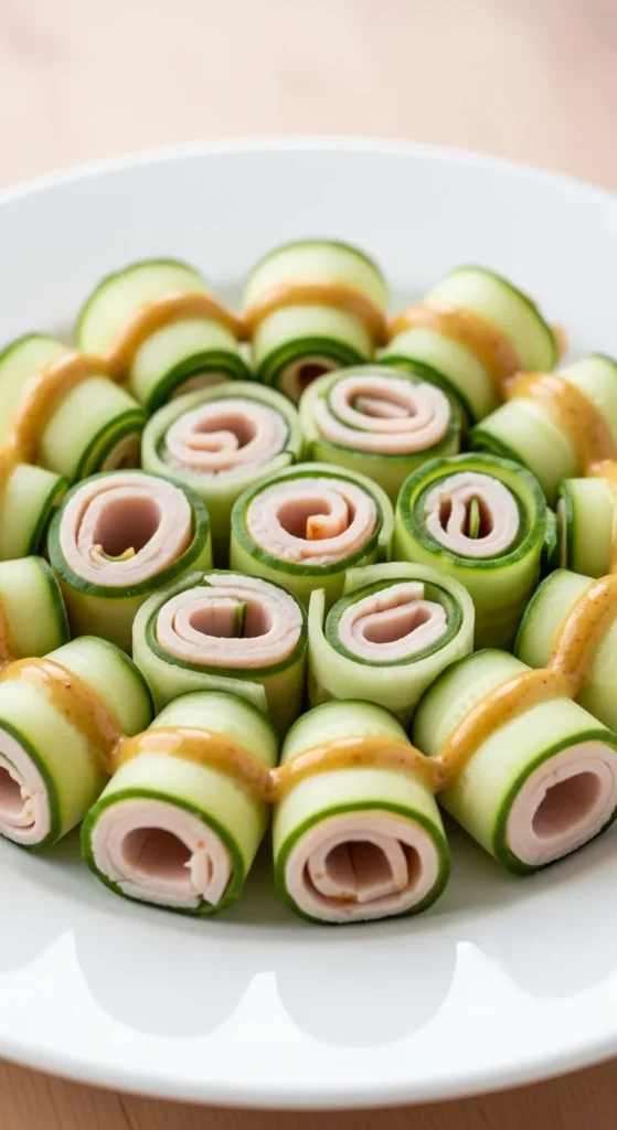 Cucumber Rolls with Turkey