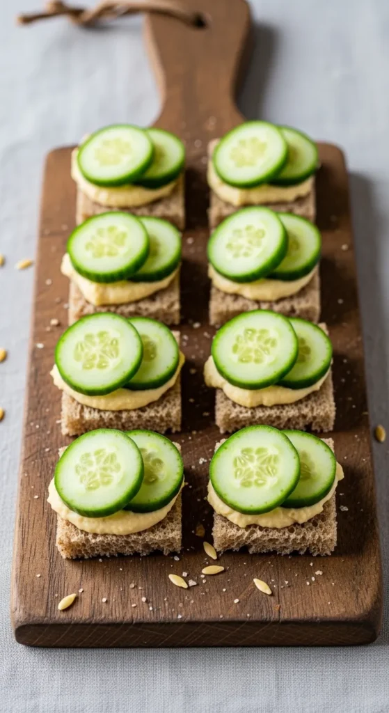Cucumber and Hummus Sandwiches