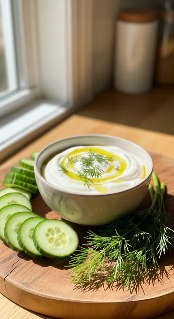 Cucumber and Yogurt Dip Cups
