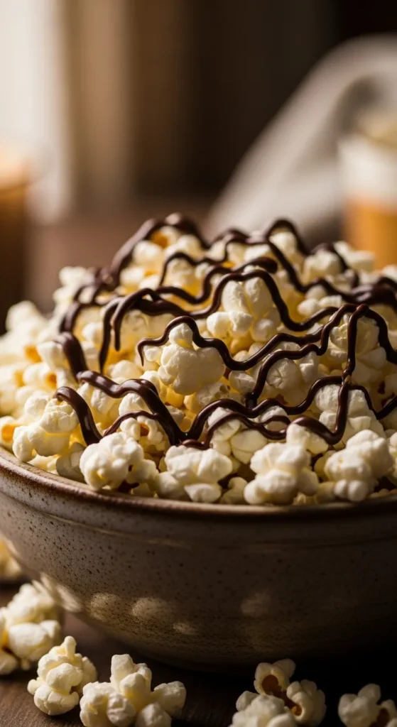 Dark Chocolate Popcorn Drizzle