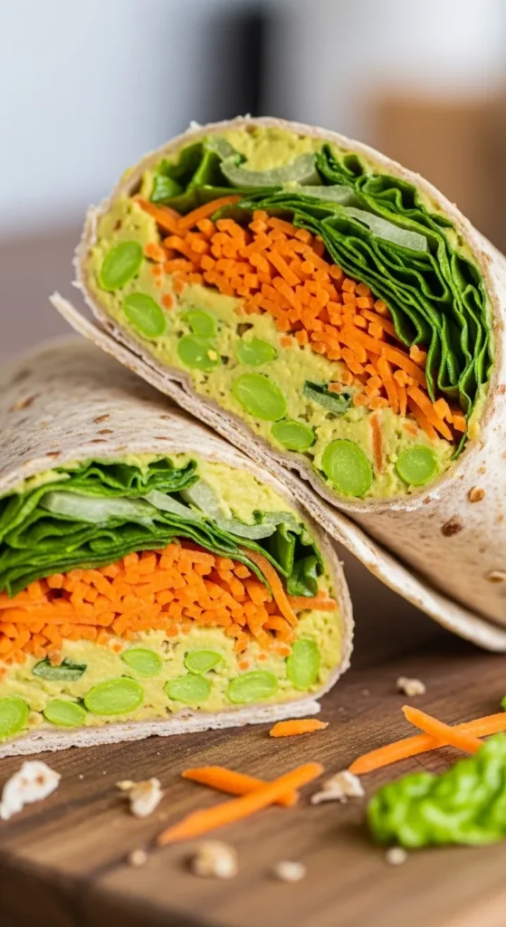 Edamame Hummus Wrap
