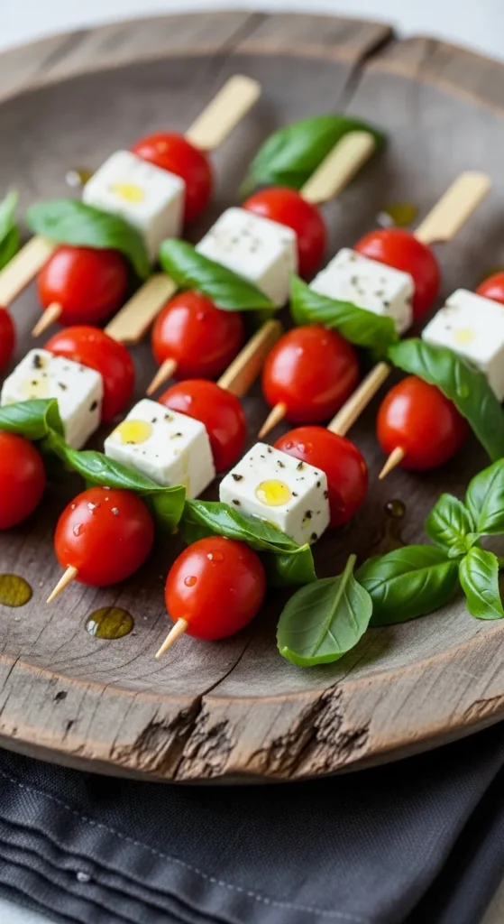 Feta and Cherry Tomato Skewers