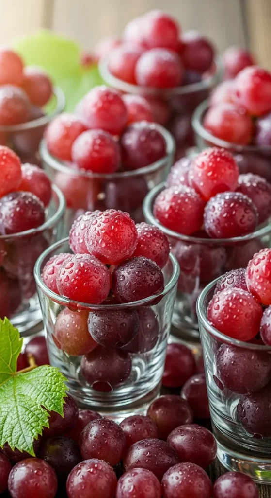 Fresh Grapes in Cups