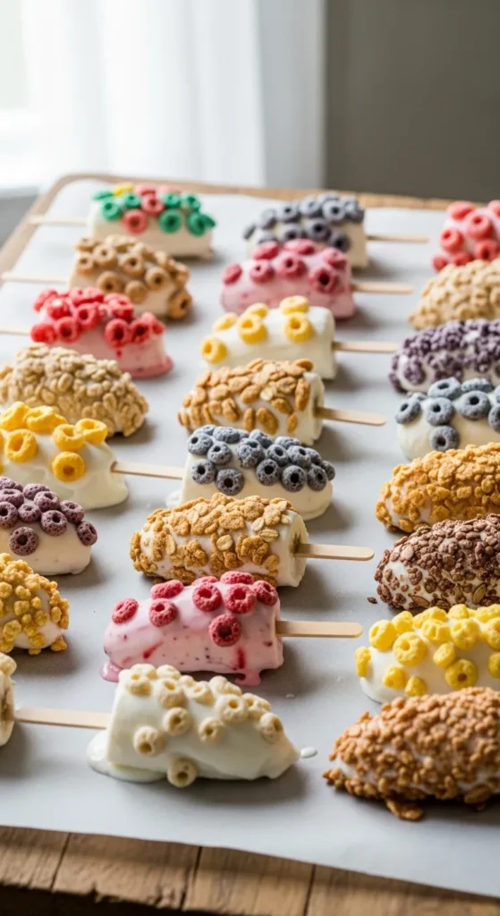 Frozen Yogurt Banana Pops