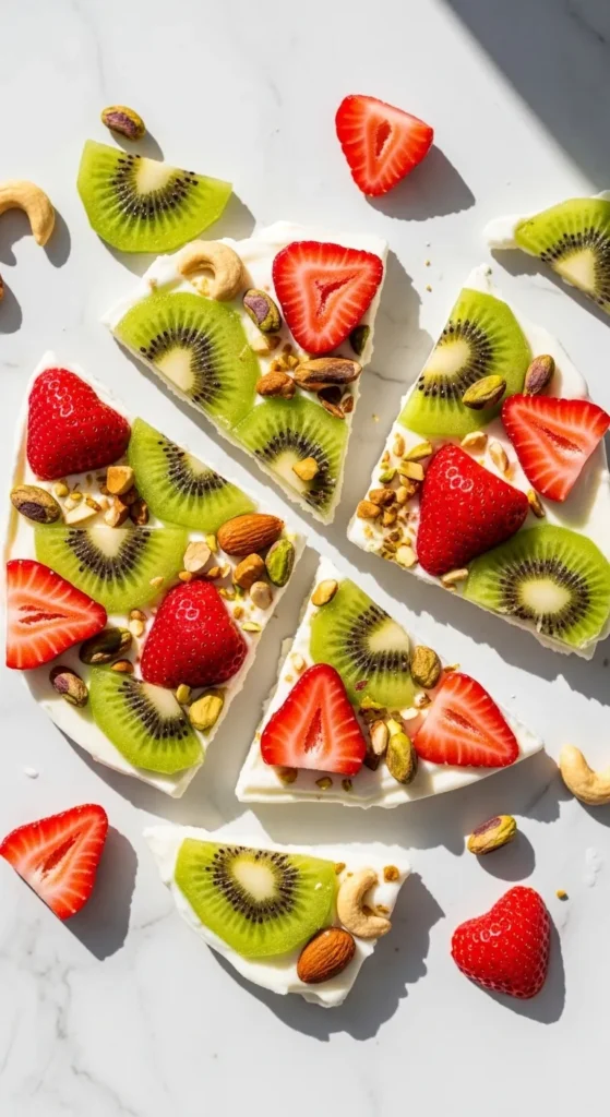 Frozen Yogurt Bark with Fruit