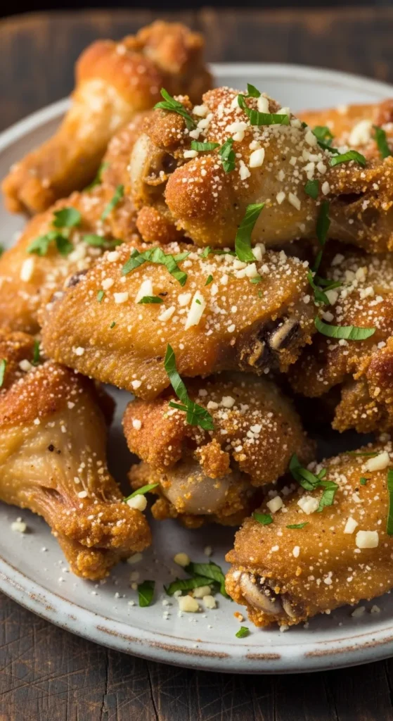 Garlic Parmesan Air Fryer Wings