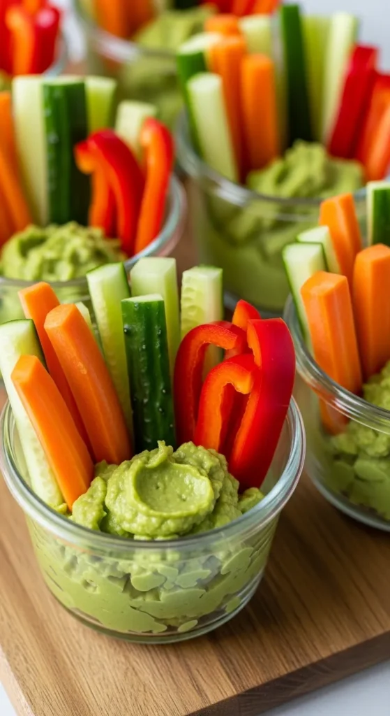 Guacamole and Veggie Cups