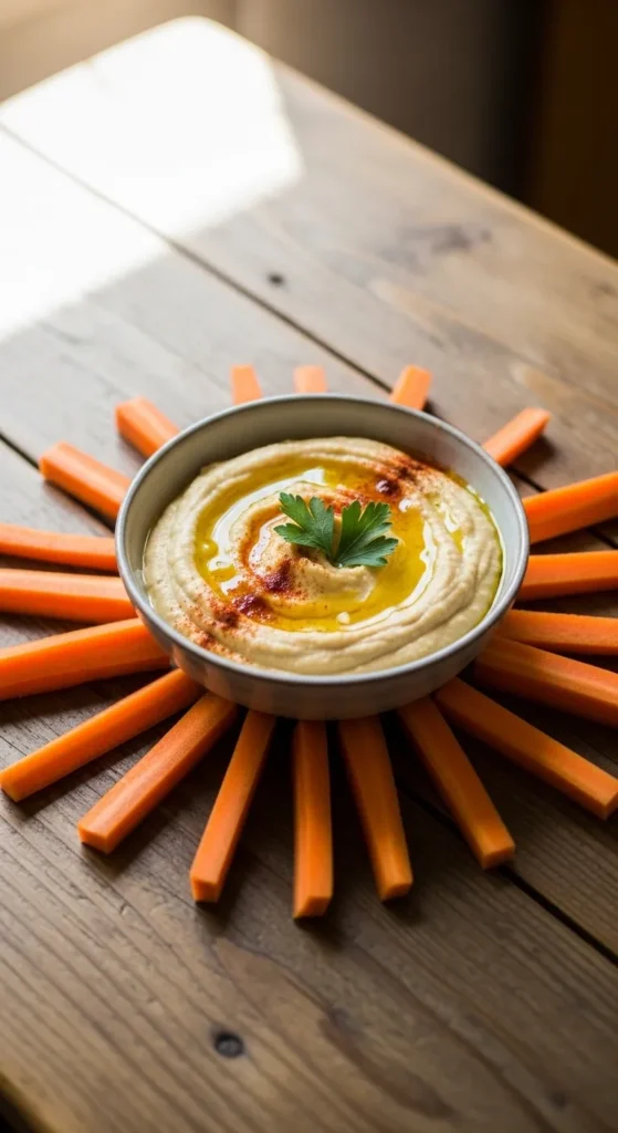  Hummus and Carrot Sticks