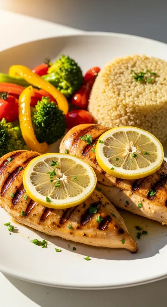 Lemon Herb Grilled Chicken with Quinoa