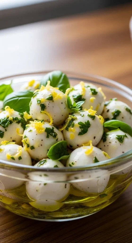 Lemon Herb Marinated Mozzarella