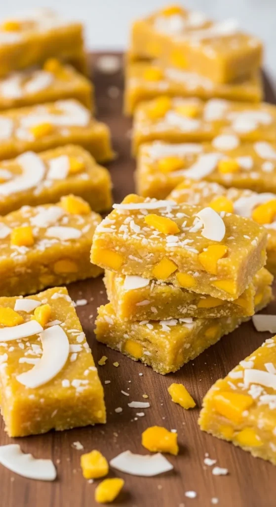 Mango Coconut Chewy Bars