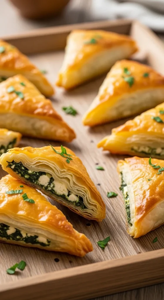Mini Spanakopita Triangles