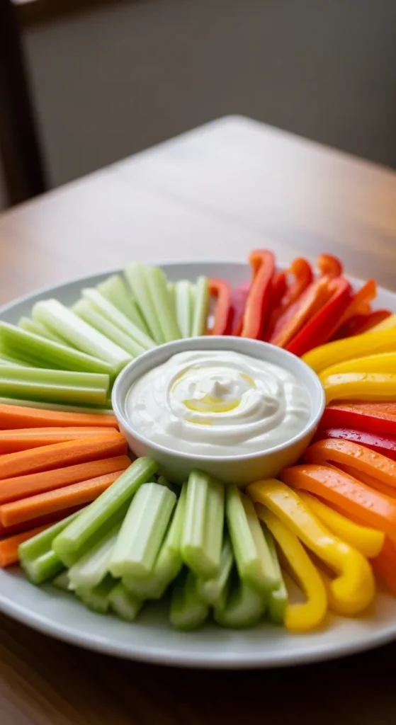 Mixed Veggie Sticks with Yogurt Dip