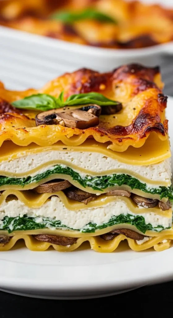 Mushroom and Spinach Lasagna