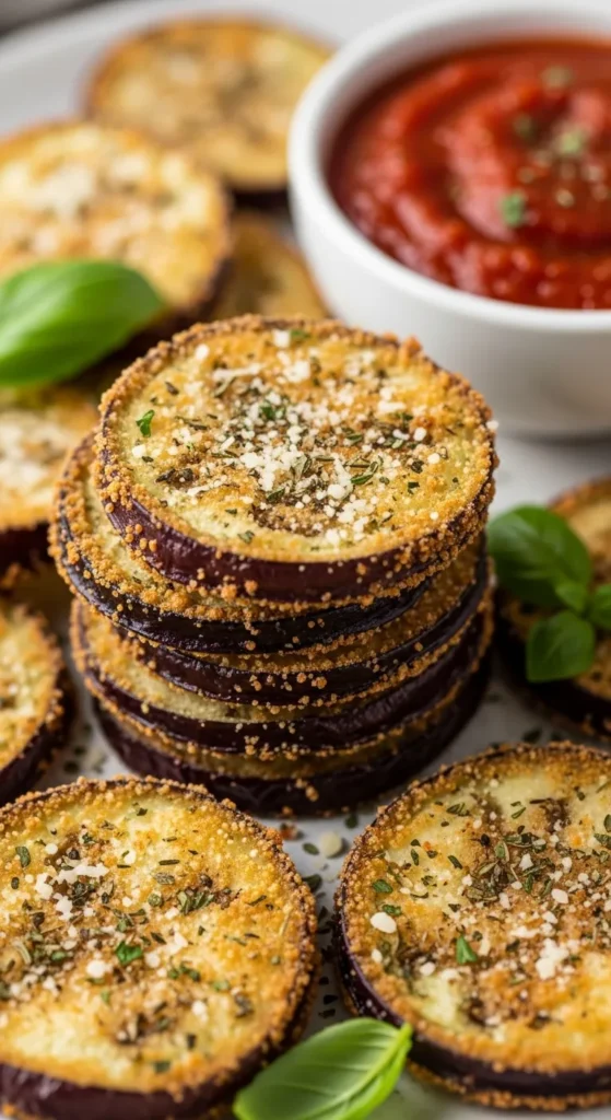 Parmesan Eggplant Chips