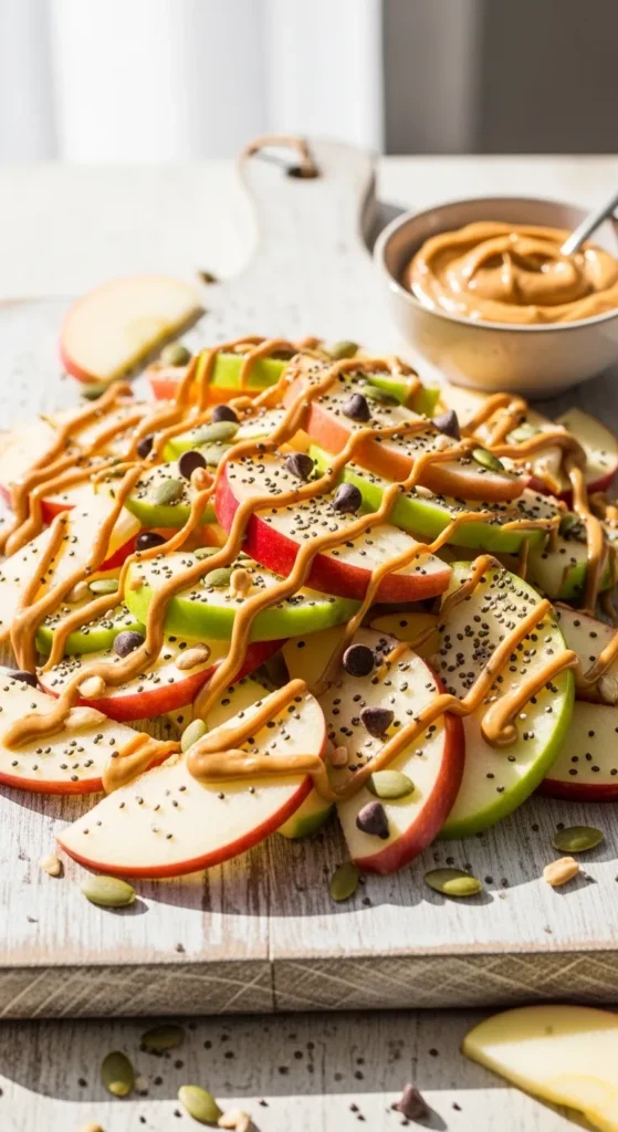 Peanut Butter Apple Nachos