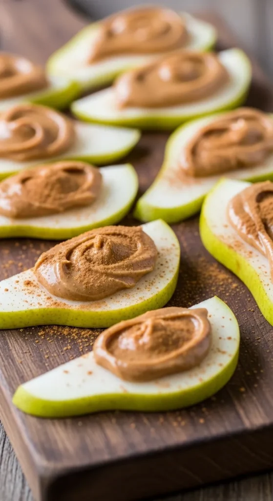 Pear and Almond Butter Slices