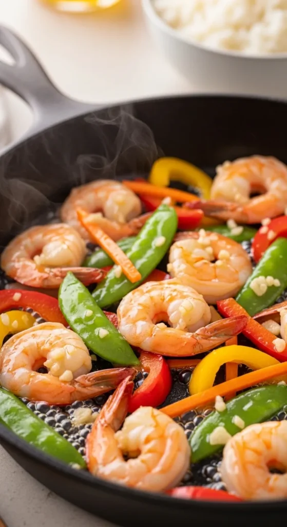 Quick Garlic Shrimp Stir-Fry