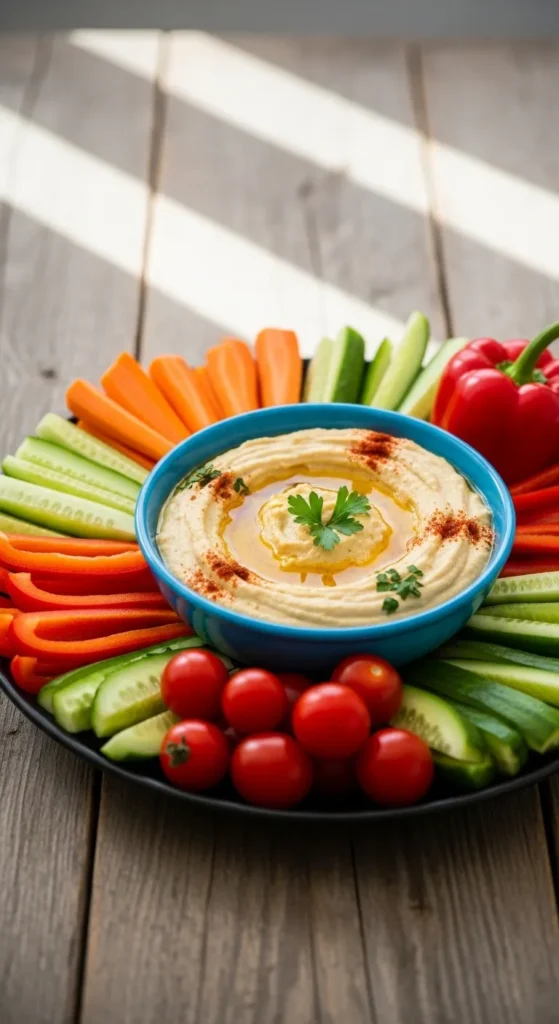Rainbow Veggie Hummus Bowl