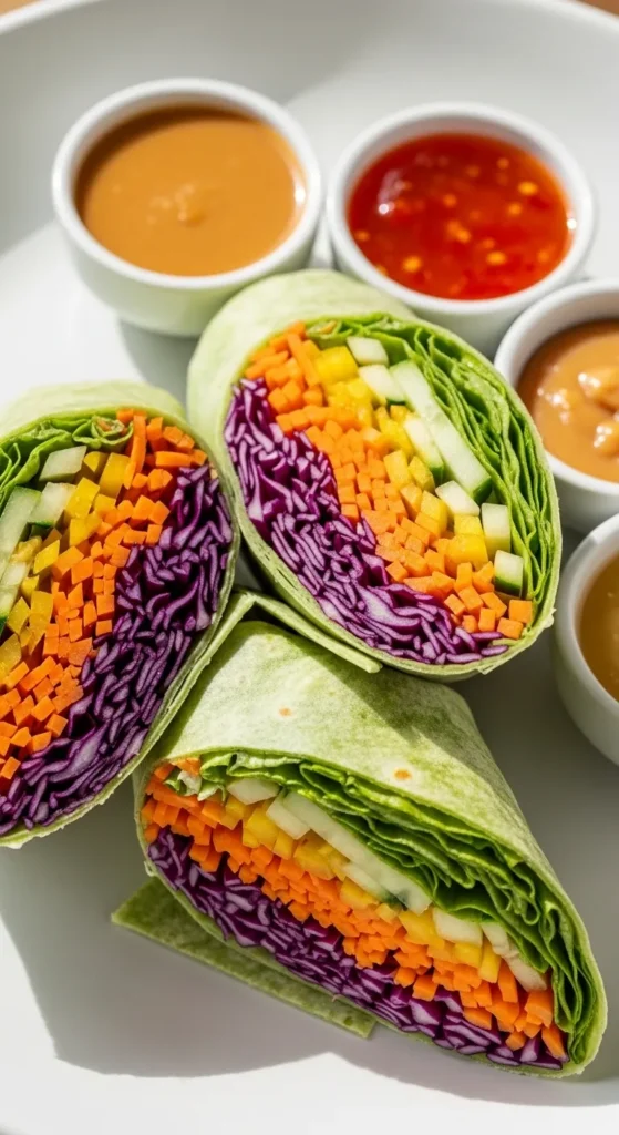 Rainbow Veggie Wraps