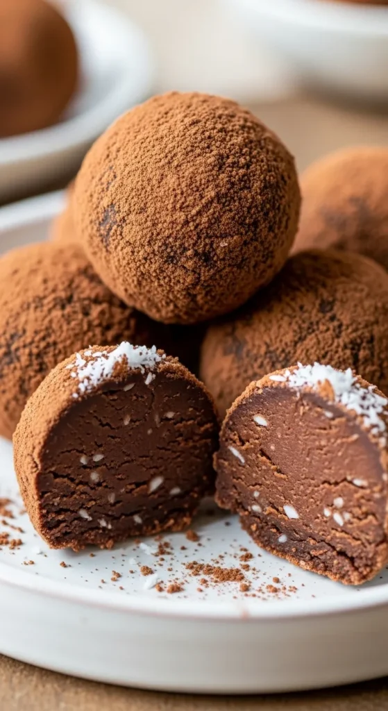  Raw Chocolate Coconut Truffles