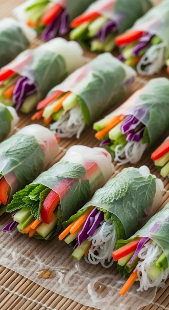  Rice Paper Veggie Wraps