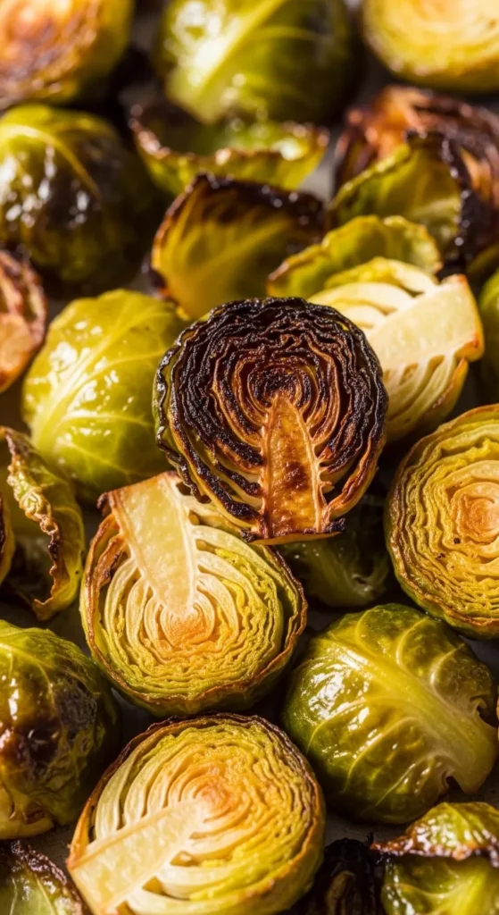 Roasted Brussels Sprout Leaves