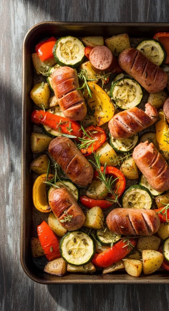 Sheet Pan Sausage and Veggies