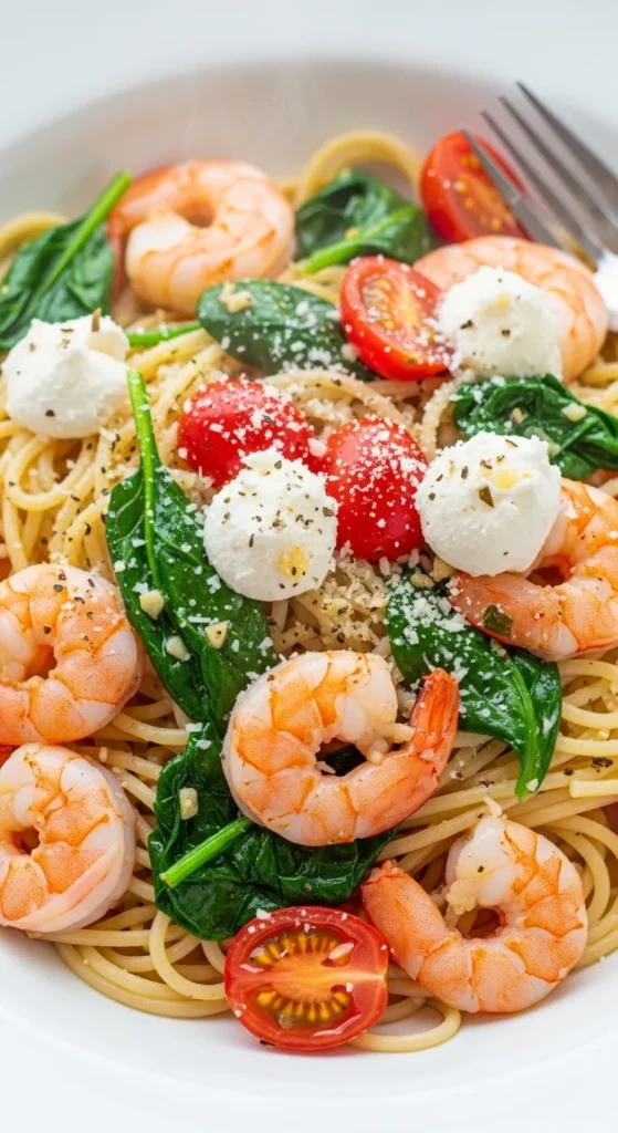 Shrimp and Spinach Pasta