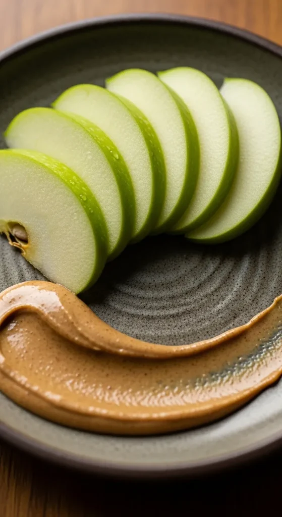Sliced Apple with Almond Butter