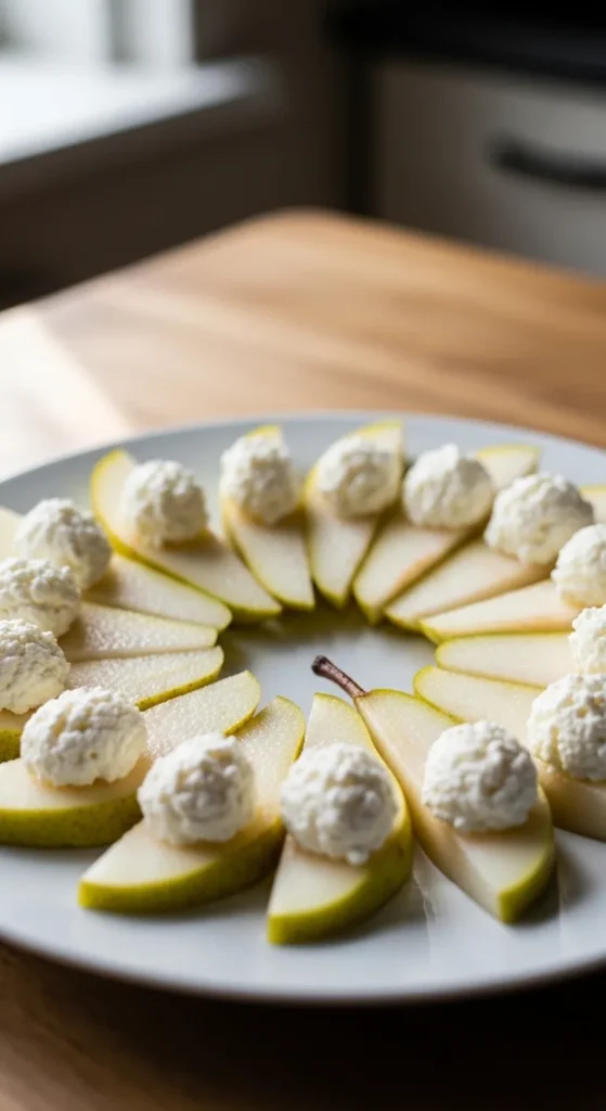  Sliced Pears with Cottage Cheese