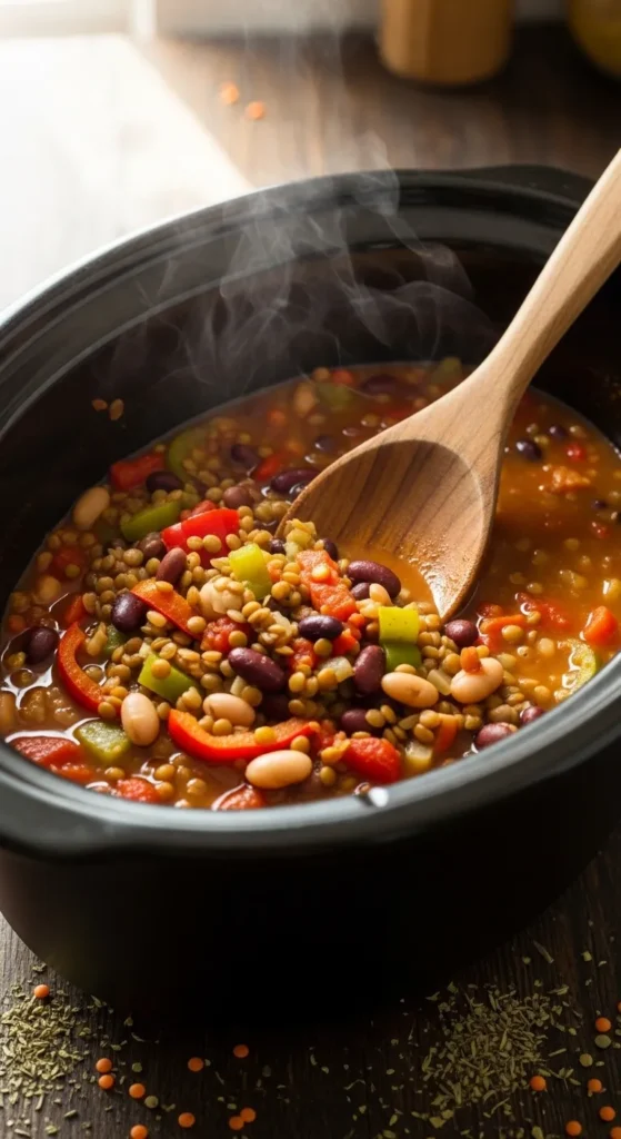 Slow Cooker Lentil Chili