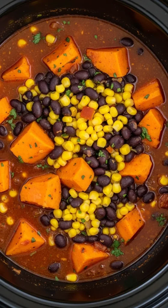 Slow Cooker Sweet Potato and Black Bean Stew