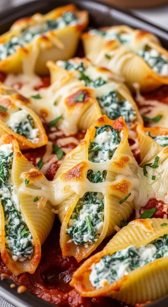 Spinach and Cheese Stuffed Shells