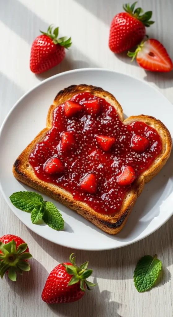Strawberry Chia Jam Toast