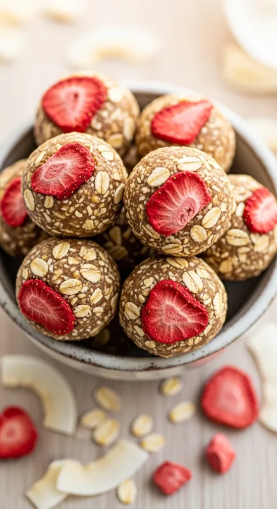 Strawberry Coconut Energy Bites