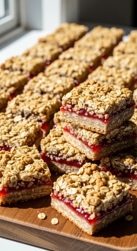 Strawberry Oat Jam Bars