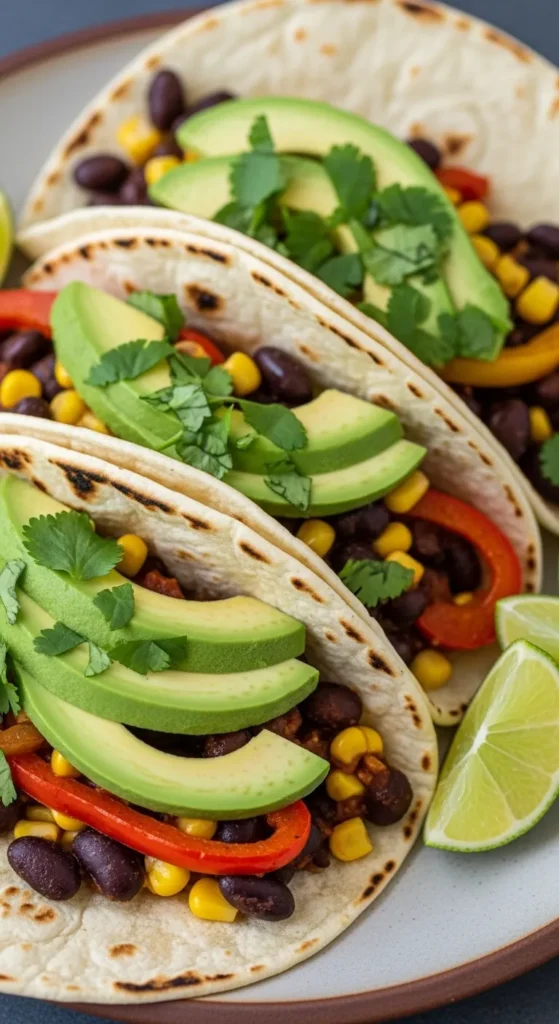 Tacos with Black Beans and Veggies