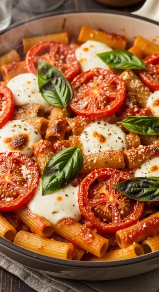 Tomato and Mozzarella Pasta Bake